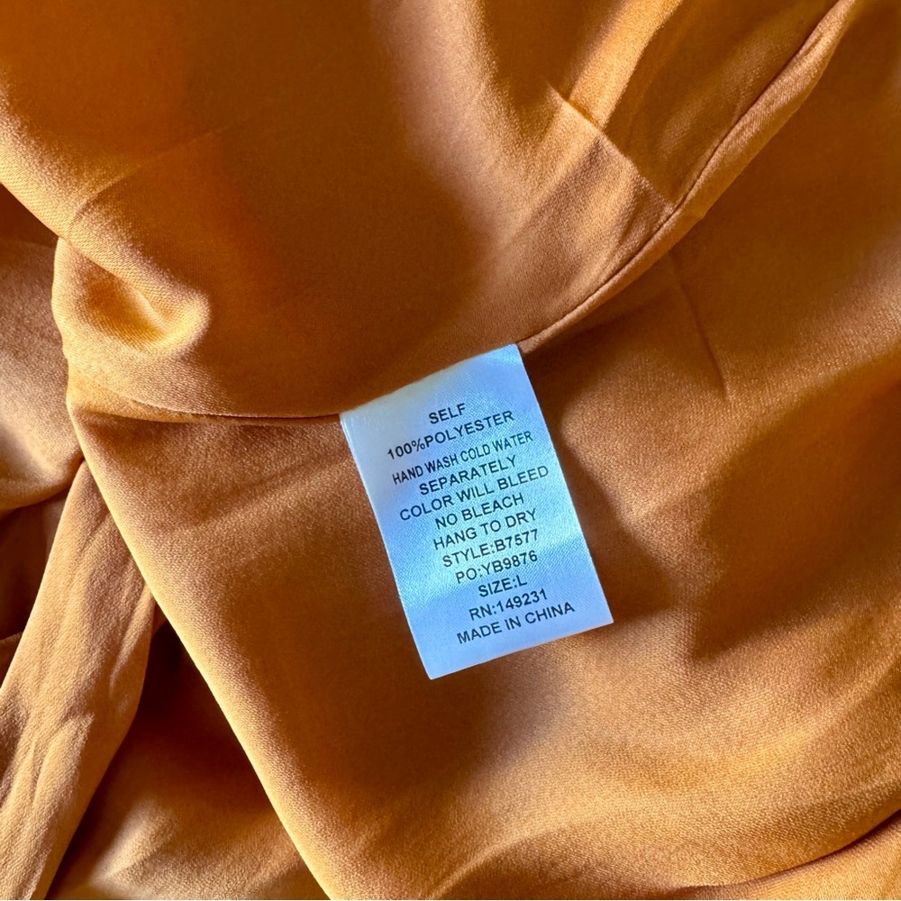 Never worn Olive & Leaf soft satin color block dress L - Picture 11 of 13